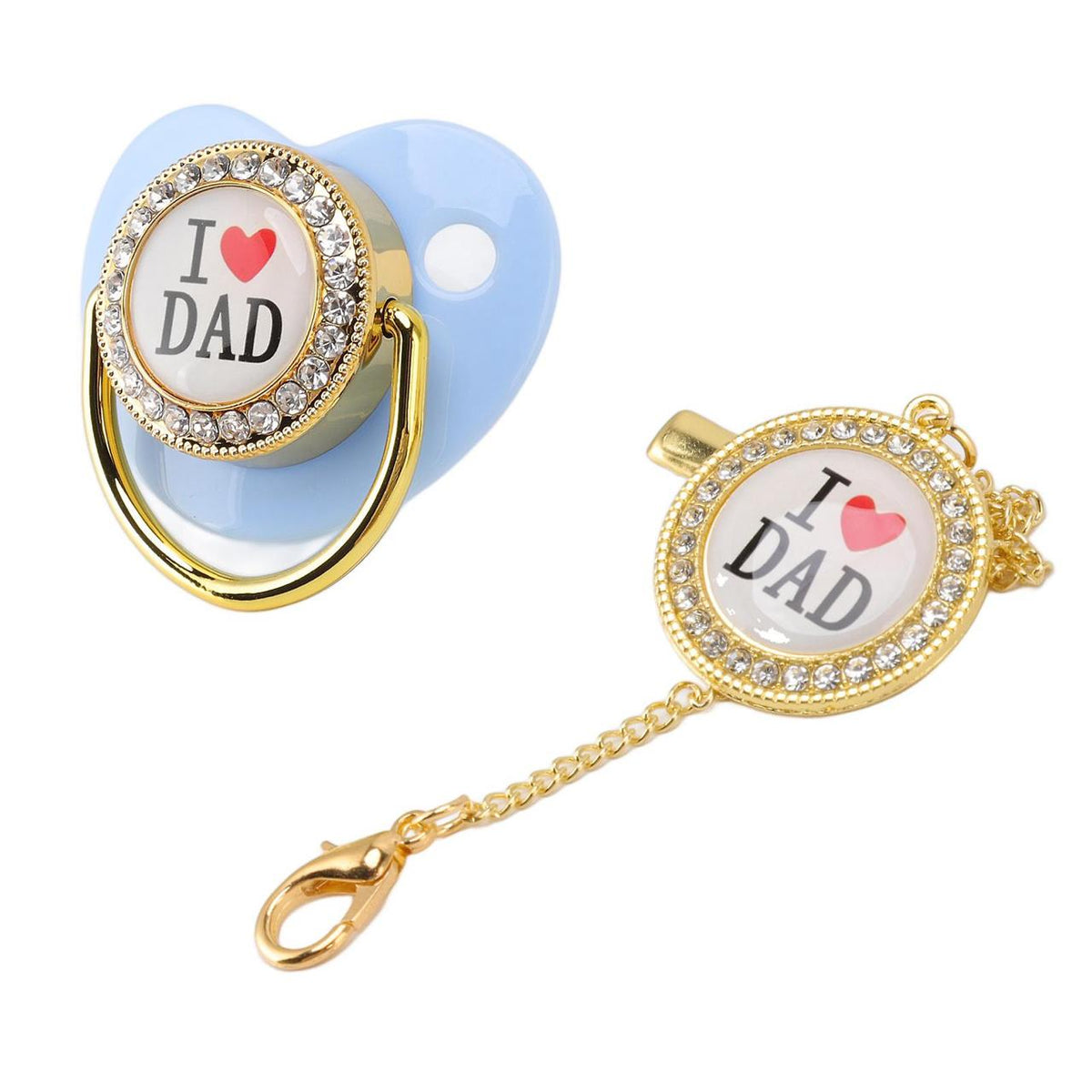 I ️ Dad Pacifier With Chain – Babify Store